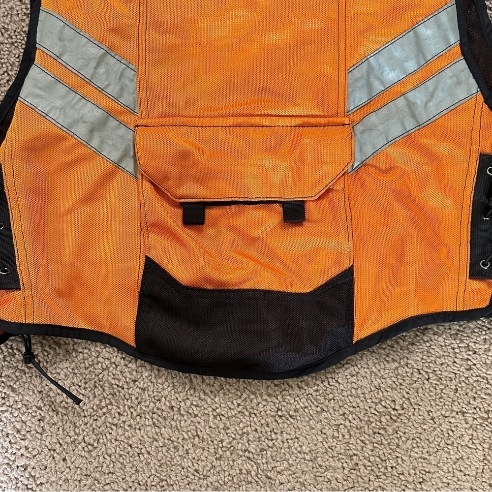 Icon Motorsports Orange Mil Spec Mesh Vest Asphalt Technologies Size Regular - Picture 11 of 14